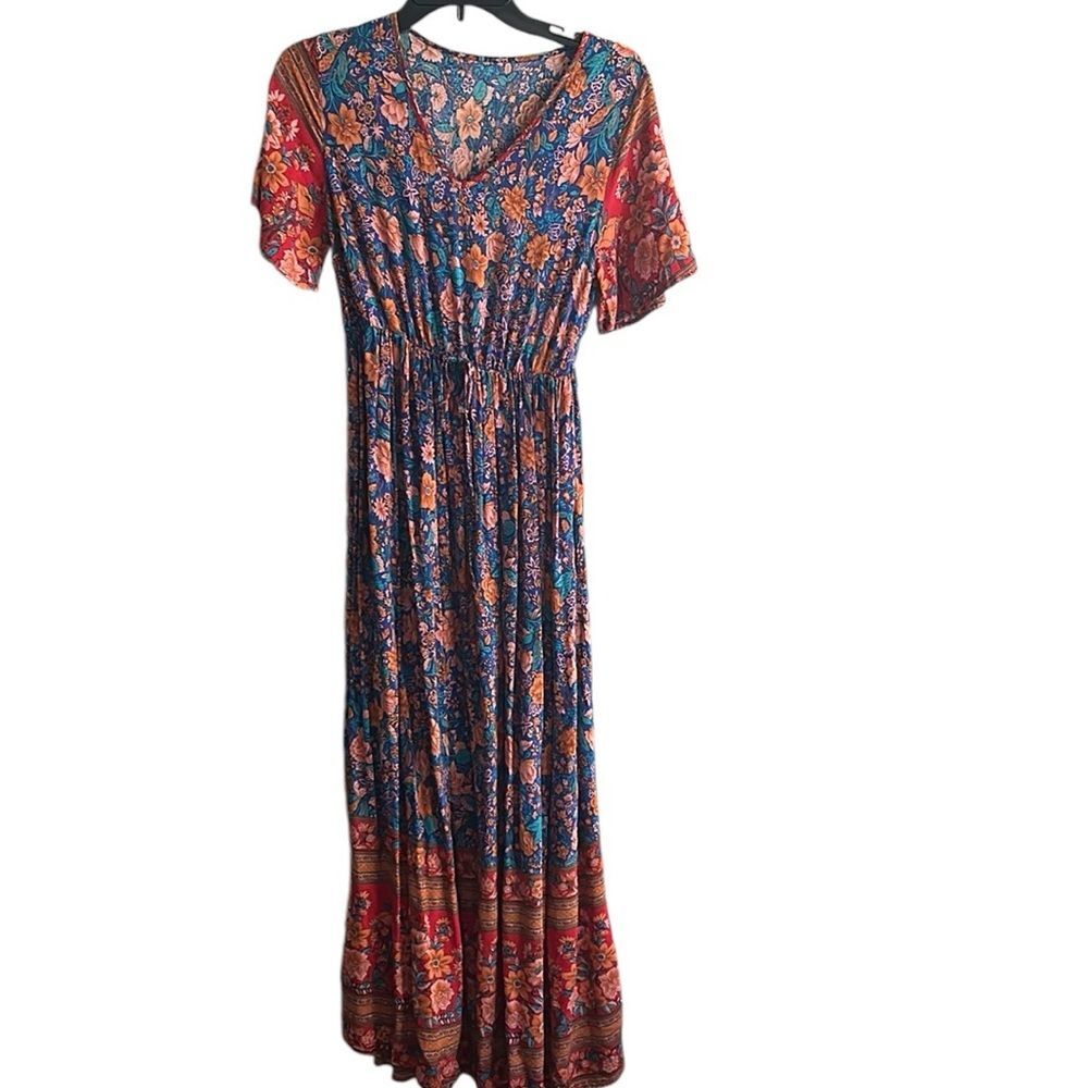 Maxi Dress with Floral Pattern Size Small NWOT